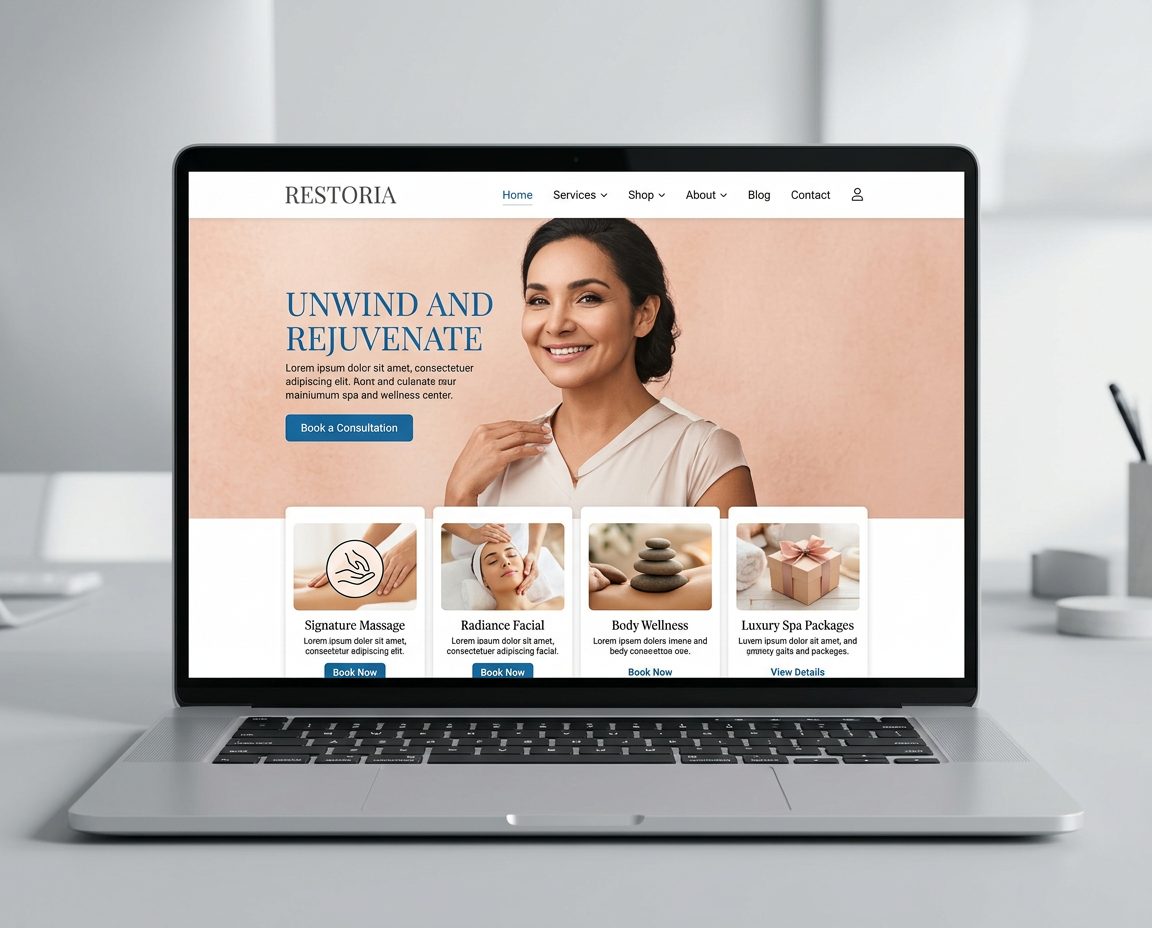 Beauty & spa website design concept