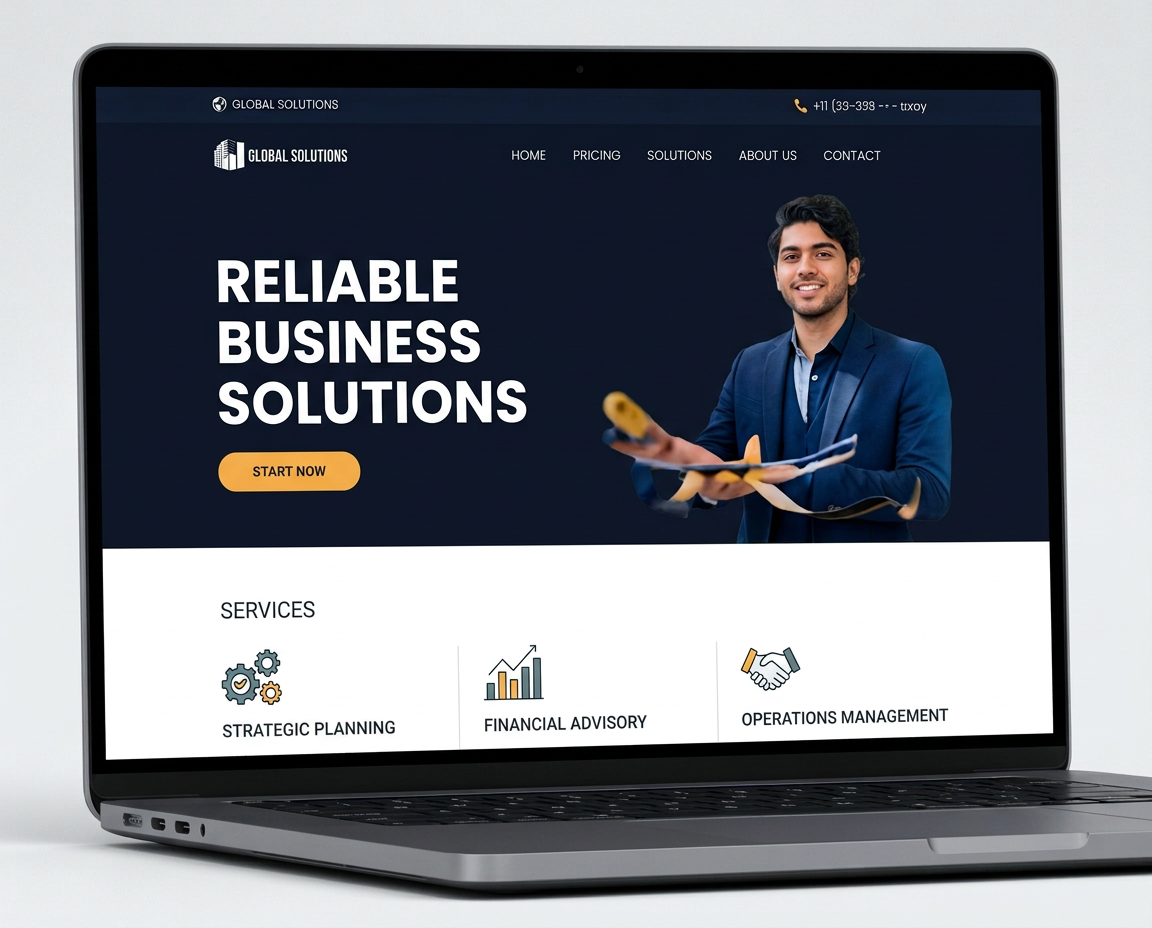 Home services website design concept